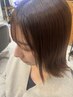 店長指名限定　前髪にポイント酸性ストレート＋カット　9900円