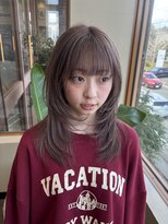 ヴァンカウンシル Kuwana(VAN COUNCIL) ハッシュカット/レイヤーカット/髪質改善/ミルクティーベージュ