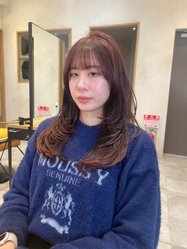 ラボヌールヘアーグレース 門前仲町店(La Bonheur hair grace) 【杉本】レイヤーカット/ピンクブラウン/顔周りレイヤー