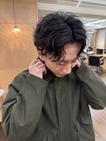 ヘアースペースブルーム プリュス 石橋店(HAIR SPACE BLOOM plus) 石橋阪大前/シャドウパーマ/センターパート/メンズカット