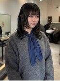 ミディアムレイヤー×グレージュカラー