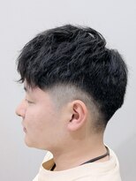 夜髪 セットせずともカッコ良い。ふんわりスパイラル