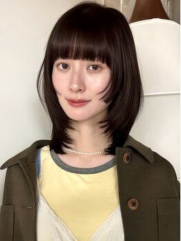 マイル 渋谷(mile)の写真/お顔の印象を変える"顔周りカット*前髪カット"高評価!小顔に魅せる黄金比カット 渋谷/渋谷駅/ボブ/レイヤー