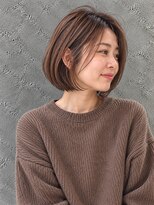 ラベルムバイエーケー(La Belleme by AK) まとまる丸みボブ×まろみベージュ