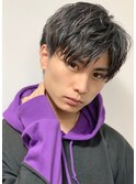 サイドパートショートくせ毛風パーマトランクスヘアセミウェット