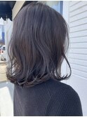 ダークアッシュ×ミディアムヘア