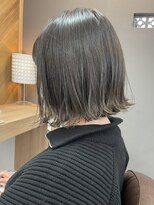 ヘア プロデュース キュオン(hair produce CUEON.) 切りっぱなしボブ×オリーブグレージュ