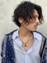 オムデュー(HOMME DEUX) 【HOMME DEUX】無造作パーマ×センターパート