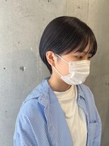 ラニヘアサロン(lani hair salon)&nbsp;黒髪耳かけショート/マッシュショート/小顔ショート