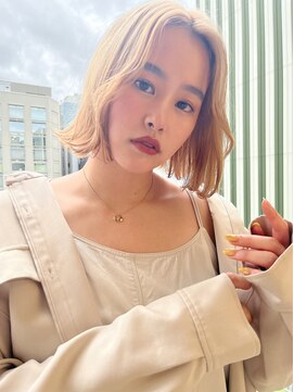 ロンドルーチェ 心斎橋(Lond luce) ダークアッシュ/ミディアムレイヤーカット［髪質改善/縮毛矯正］