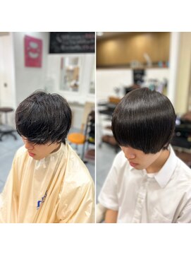 アッシュ 桜木町店(Ash) 縮毛矯正で叶える膨らみ抑えたメンズスタイル☆竹永指名”横浜”