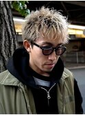 スパイキーショートザクザクショートアップバングツーブロック