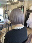 ホワイトベージュ【切りっぱなしボブ/ブリーチ】