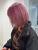 ロンドワン 三宮元町(Lond one) ブリーチダブルカラー/ピンクカラー/ボブ