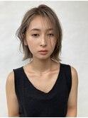 長めバング外ハネボブ