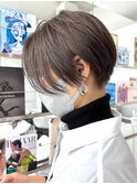 市川ショートヘアショートボブショートカット白髪染めハイライト