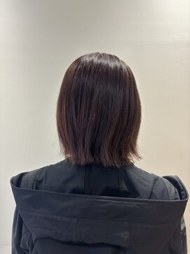 トリート 浦安店(TREAT) 切りっぱなしボブ×ベージュブラウン