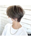 ◇大人可愛い20代30代40代50代前下がりショートボブ丸みショート