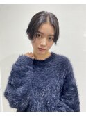 丸みショートシースルーバングくびれショートボブミニボブ