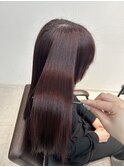 縮毛矯正/ストレート/チェリーブラウン