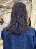 ブリーチなし切りっぱなしボブミディアムレイヤーボブ夏カラー