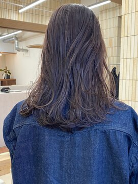 パークレーン アイス イヴェン(park lane ICI yeven) ブリーチなし切りっぱなしボブミディアムレイヤーボブ夏カラー