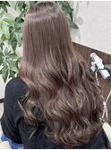 レイヤーカットイルミナカラーグレージュオリーブ韓国風堺東
