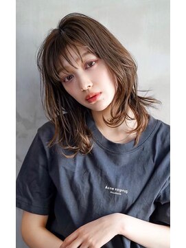 ギークス(GEEKS) 【GEEKS渋谷】ナチュラルブラウン/ウルフ/伸ばしかけロング/小顔