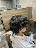 波巻きパーマ