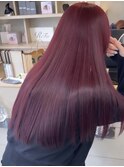 10代20代30代ブリーチなしボルドーカラー