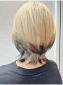 似合わせウルフ×ブロンドエンドカラー