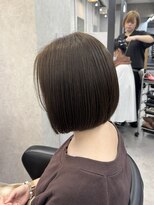 ヘアサロン ドットプラス 町田店(dot. plus) ぱっつんボブ/オリーブベージュ/ばっさりカット/町田/町田駅
