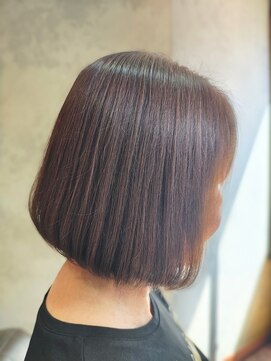 エルアール コウベ(LR KOBE) 超高濃度水素ケアカラー大人丸みボブ 【40代50代60代】