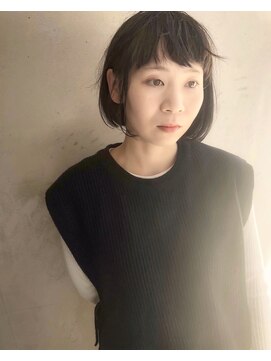 ヘアーアンドアトリエ マール(Hair&Atelier Marl) 【Marl】ダークグレージュのシンプルなボブ♪