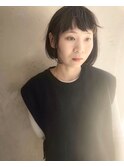 【Marl】ダークグレージュのシンプルなボブ♪