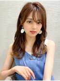 大人可愛い/前髪/ラベンダーカラー/イメチェン/小顔/韓国ヘア