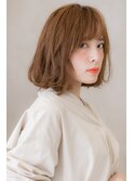 オレンジブラウンくびれ外ハネミディアムZ川口20代30代40代