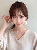 アフロート ディル(AFLOAT D'L)&nbsp;ミストバング鎖骨ミディアムマロンベージュ艶カラー