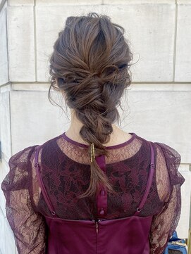 メロウ(MELLOW) ヘアセット/結婚式/パーティー/アレンジ/編みおろし/アップヘア