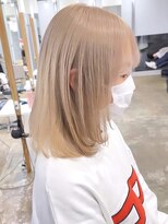 サンク 原宿 表参道(cinq)&nbsp;ミルクティーベージュダブルカラーインナーカラーケアブリーチ