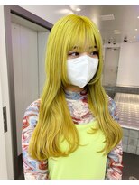 ゲーム 原宿店(GAME)&nbsp;イエロー/ダブルカラー/ケアブリーチ/髪質改善/原宿