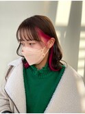 外ハネボブ＊セクションカラー＊ネオンピンク　 ZinaCENTRAL