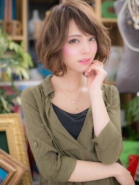 カバーヘア ブリス 川口(COVER HAIR bliss) 外国人風大人ハイライトゆるふわボブパーマc5川口20代30代40代!