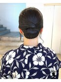 タイトシニヨン ヘアアレンジ 浴衣 ヘアセット 吉祥寺《 宮坂》