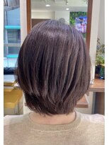 ヘアーリゾートエヌスタイル Hair Resort n-style 暗髪アッシュカラー＋ミディアムボブ
