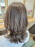 カット+白髪ぼかしハイライト+カラー+3stepトリートメント ￥18370
