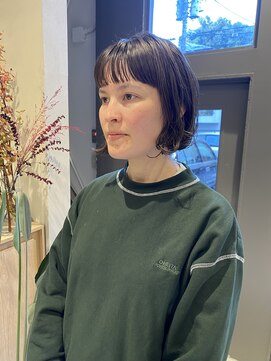 フェンヘアーアイス 中目黒(Fen.hair ici) 愛されショートボブ艶髪前髪ボブエモージュベージュ