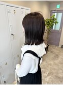 切りっぱなし　ボブ　ミディアム　大人　ラベンダー　横須賀中央