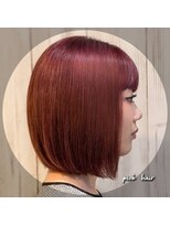 ピヴォヘアー(pivo hair) ハイトーンカラー ボブ ケアブリーチ ピンクベージュ