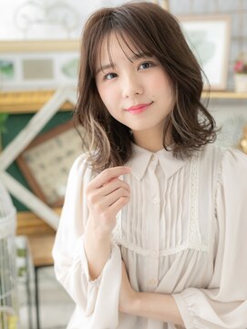 カバーヘア イヴ 戸頭店(COVER HAIR EVE) 外国人風イヤリングカラー小顔エアリーミディh3戸頭20代30代40代